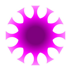 cov sars 2 - coronavirus icon sign symbol, purple pink gradient flat - vector