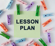 © Aksana Kavaleuskaya - Lesson plan - text on notes sheet and colorful clothespins