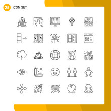 25 Creative Icons Modern Signs And Symbols Of Decoration, China, Interaction, Chineseknot, Ribs