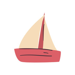 Poster - Isolated sailboat flat style icon vector design