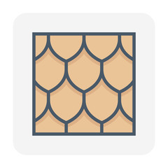 Canvas Print - roofing material icon