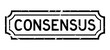 Grunge black consensus word rubber business seal stamp on white background