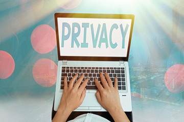 Fototapete - Conceptual hand writing showing Privacy. Concept meaning Right to keep demonstratingal matters and information as a secret