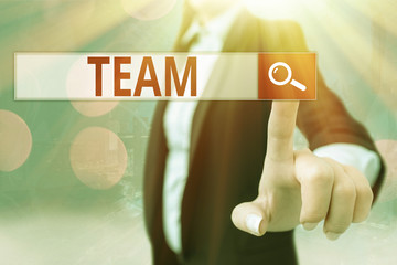 Poster - Writing note showing Team. Business concept for Group of showing working together Classed and share certain beliefs