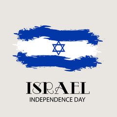 Sticker - Vector illustration of a Background for Israel Independence Day.