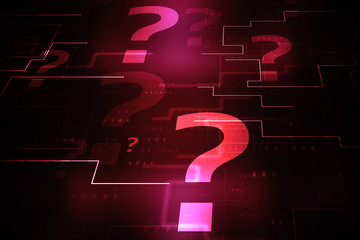 Poster - 2d illustration question mark background
