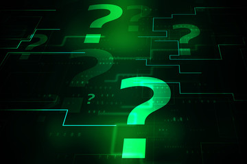 Poster - 2d illustration question mark background