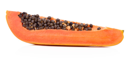 Wall Mural - papaya healthy fresh fruit from nature isolated on a white background.