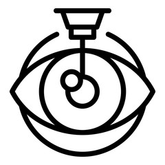 Poster - Eye surgery icon. Outline eye surgery vector icon for web design isolated on white background