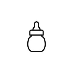 Milk bottle icon template