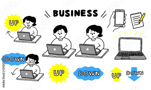 私服会社員ビジネスセット シンプル Stock Vector Adobe Stock