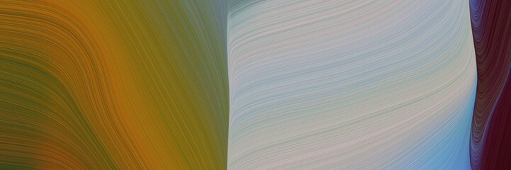 Aufkleber - abstract dynamic horizontal header with dark gray, brown and slate gray colors. fluid curved flowing waves and curves for poster or canvas