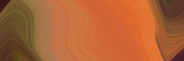 Aufkleber - abstract artistic banner design with bronze, coffee and old mauve colors. fluid curved lines with dynamic flowing waves and curves for poster or canvas