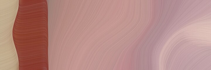 Aufkleber - abstract artistic banner with rosy brown, brown and pastel gray colors. fluid curved lines with dynamic flowing waves and curves for poster or canvas