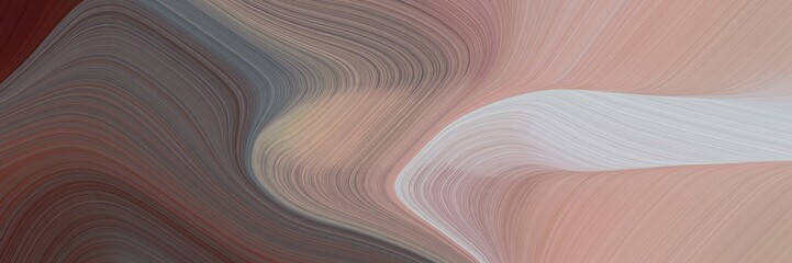 Aufkleber - abstract colorful banner with rosy brown, old mauve and dim gray colors. fluid curved lines with dynamic flowing waves and curves for poster or canvas