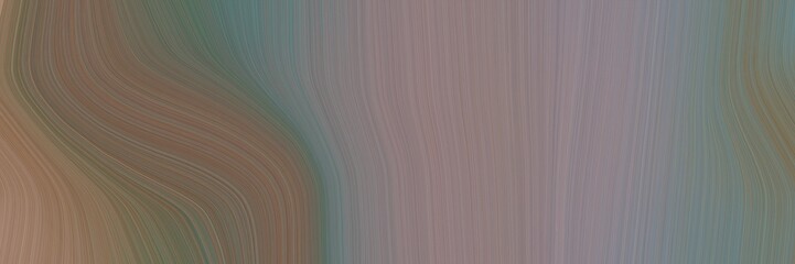 Aufkleber - abstract decorative horizontal header with old lavender, gray gray and pastel brown colors. fluid curved lines with dynamic flowing waves and curves for poster or canvas