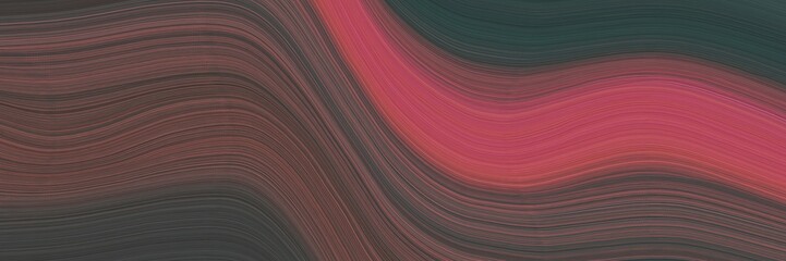 Aufkleber - abstract flowing designed horizontal banner with old mauve, moderate red and pastel brown colors. fluid curved lines with dynamic flowing waves and curves for poster or canvas