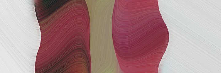 Leinwandbilder - abstract flowing banner with light gray, dark moderate pink and pastel brown colors. fluid curved flowing waves and curves for poster or canvas