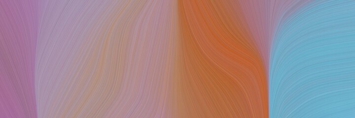Aufkleber - abstract flowing header with rosy brown, coffee and cadet blue colors. fluid curved flowing waves and curves for poster or canvas