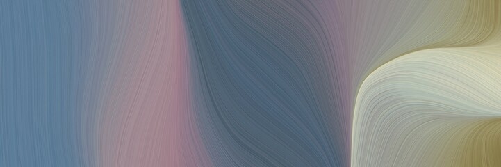 Poster - abstract modern header with gray gray, slate gray and silver colors. fluid curved lines with dynamic flowing waves and curves for poster or canvas