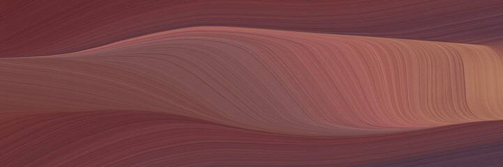 Poster - abstract flowing horizontal banner with old mauve, indian red and pastel brown colors. fluid curved flowing waves and curves for poster or canvas