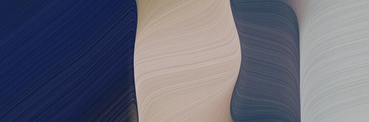 Poster - abstract moving banner design with dark gray, very dark blue and dim gray colors. fluid curved flowing waves and curves for poster or canvas