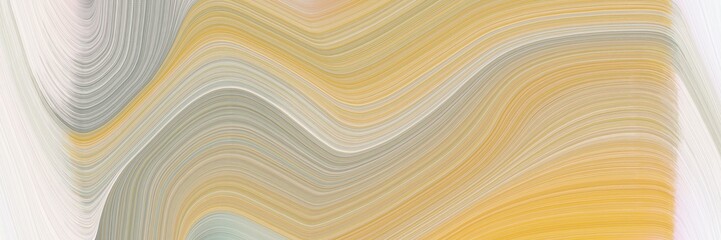 Poster - abstract surreal banner with tan, linen and golden rod colors. fluid curved lines with dynamic flowing waves and curves for poster or canvas