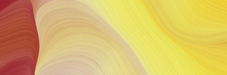 Poster - abstract flowing banner with burly wood, khaki and sienna colors. fluid curved flowing waves and curves for poster or canvas
