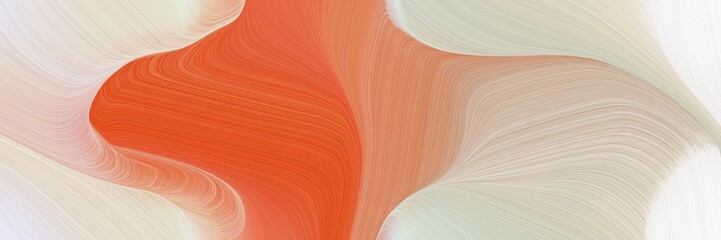 Poster - abstract dynamic horizontal header with pastel gray, coffee and light gray colors. fluid curved flowing waves and curves for poster or canvas