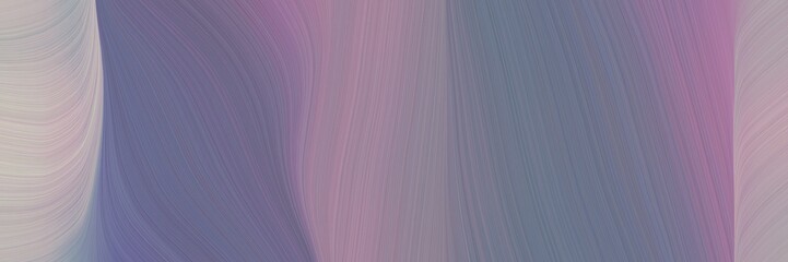 Aufkleber - abstract artistic designed horizontal header with slate gray, pastel purple and rosy brown colors. fluid curved flowing waves and curves for poster or canvas