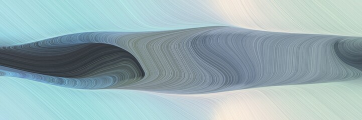 Aufkleber - abstract modern banner with ash gray, pastel blue and dark slate gray colors. fluid curved flowing waves and curves for poster or canvas