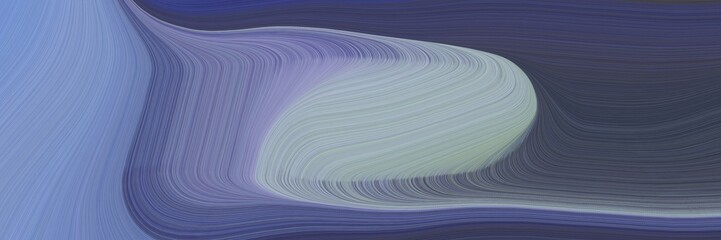 Poster - abstract moving header with light slate gray, dark slate gray and dark slate blue colors. fluid curved lines with dynamic flowing waves and curves for poster or canvas