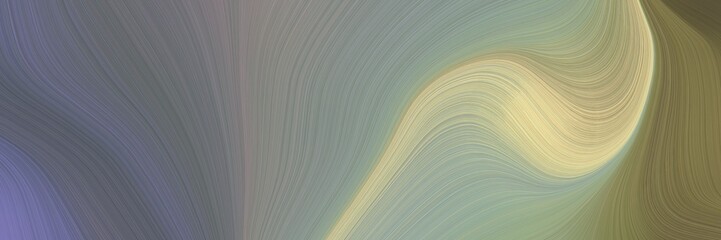 Aufkleber - abstract modern header with gray gray, tan and dark olive green colors. fluid curved lines with dynamic flowing waves and curves for poster or canvas