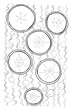 © SunnyColoring - Lemon slices, bubles and lines ink illustration, hand draw coloring page with simple lines