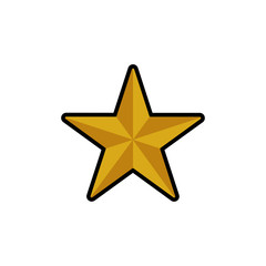 Star gold icon. Design template vector