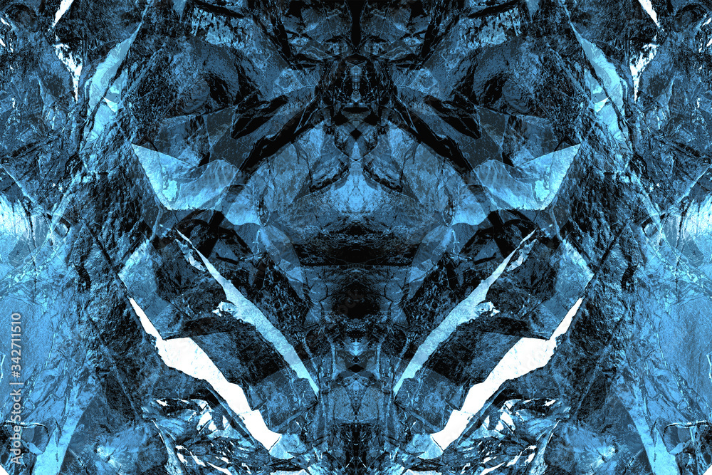Digital illustration. Dark, textured, abstract grunge, fantasy or sci ...