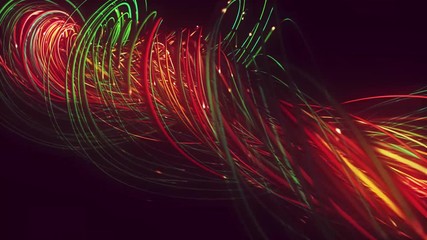 Aufkleber - Red light rays background. Motion graphics background. Particle light rising, particle line stripe background.