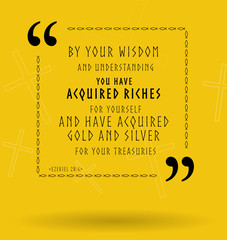 Wall Mural - Best Bible quotes about wisdom and riches