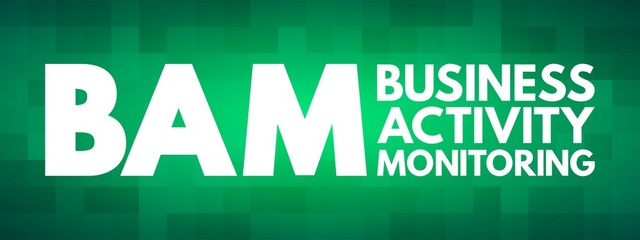 Poster - bam - business activity monitoring acronym, concept background