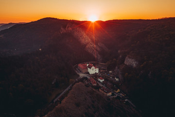 Wall Mural - Saint John under the Cliff is a village in the Central Region , district of Beroun , about 30 km southwest of Prague, less than 5 km east of Beroun. Lies in the heart of the Protected Landscape Area.