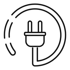 Poster - energy electric plug icon. outline energy electric plug vector icon for web design isolated on white