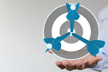 Aufkleber - Marketing And Communication Success Concept dart.