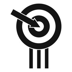Poster - Campaign target icon. Simple illustration of campaign target vector icon for web design isolated on white background