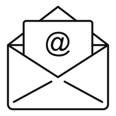 Poster - campaign email icon. outline campaign email vector icon for web design isolated on white background