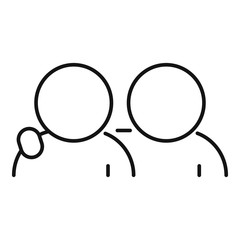 Poster - Boy friendship icon. Outline boy friendship vector icon for web design isolated on white background