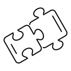 Poster - friendship puzzle icon. outline friendship puzzle vector icon for web design isolated on white backg