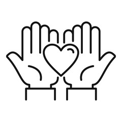 Poster - keep friends love icon. outline keep friends love vector icon for web design isolated on white backg