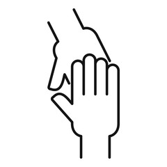 Poster - keep friend support icon. outline keep friend support vector icon for web design isolated on white b