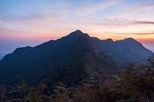Sunrise At Khao Chang Phuak Mountain Thong Pha Phum National Park, Kanchanaburi Province, Thailand, 1249 Msl