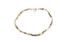 Natural Labrador Beads On A White Background Isolate